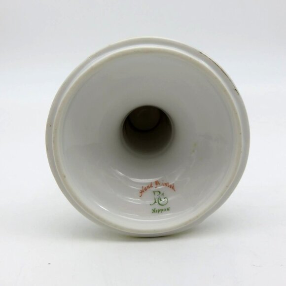 RC Nippon Hand-Painted Ceramic Candlestick Candle Holder With Gold Trim - Picture 3 of 10